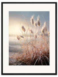 Gerahmter Kunstdruck Pampasgras Düne