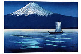 Foam board print Moonlight on Mt. Fuji