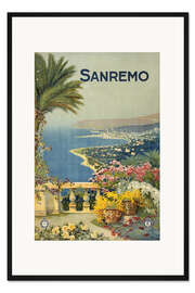 Gerahmter Kunstdruck Die Küstenlinie von San Remo