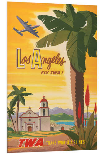 Tableau en PVC Fly TWA to Los Angeles