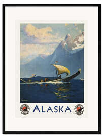 Ingelijste kunstdruk Alaska Northern Pacific