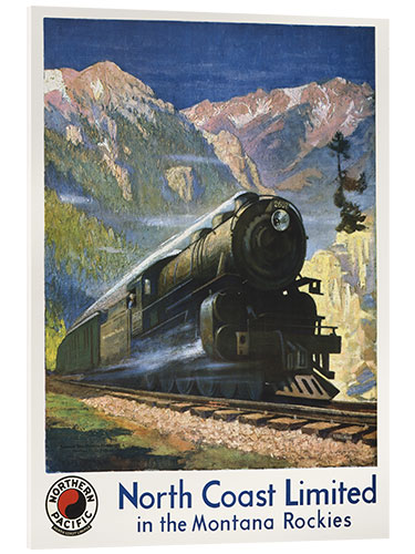 Acrylglas print North Coast Limited in the Montana Rockies