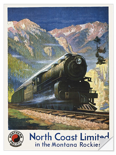 Wall sticker North Coast Limited in the Montana Rockies