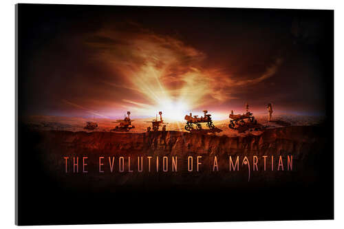 Acrylic print The Evolution Of A Martian - Five Successful Mars Rovers