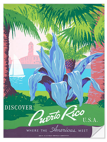 Selvklebende plakat Palm Park in Puerto Rico