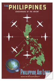 Wandsticker Philippine Air Lines Flugzeuge, Manila