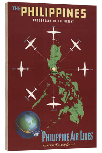 Hout print Philippine Air Lines Aircraft, Manila