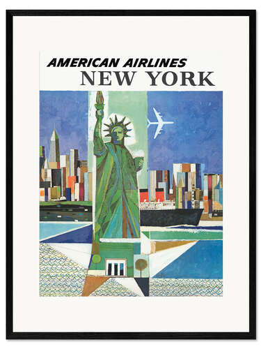 Inramat konsttryck American Airlines, New York