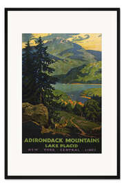 Gerahmter Kunstdruck Adirondack Mountains, Lake Placid