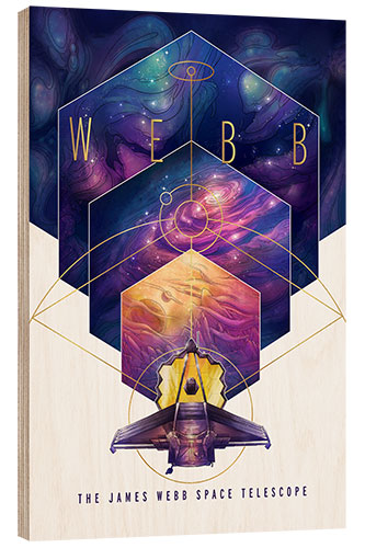 Print på træ The James Webb Space Telescope