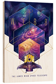 Print på træ The James Webb Space Telescope - NASA