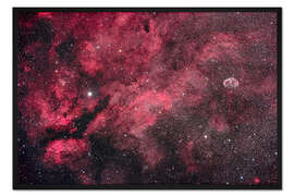 Gerahmter Kunstdruck Nebel in Zentral Cygnus in der Nähe des Sterns Gamma Cygni