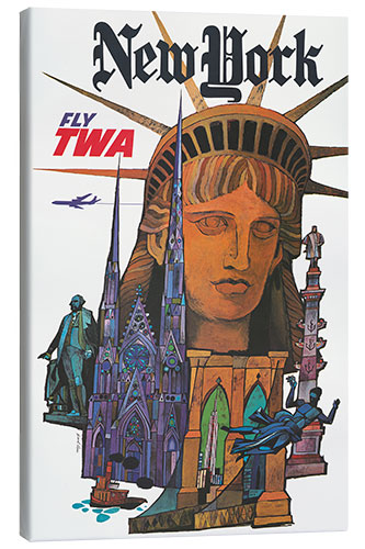 Canvas print Fly TWA, New York