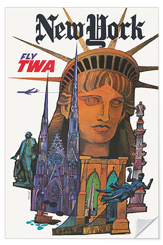 Adesivo murale Fly TWA, New York