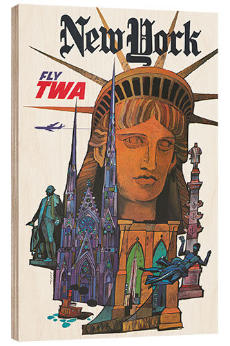 Holzbild Fly TWA, New York