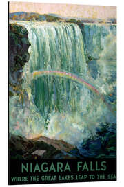 Magnettafel Niagarafälle mit einem Regenbogen