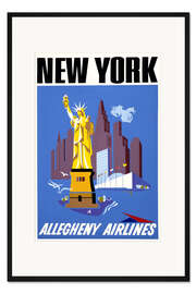 Gerahmter Kunstdruck New York, Allegheny Airlines