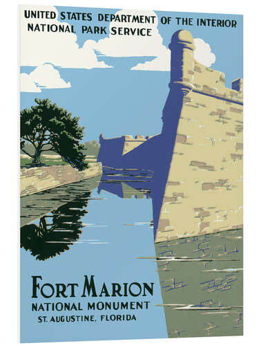 Hartschaumbild Fort Marion, St. Augustine, Florida, 1938