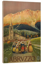 Tableau en bois Abruzzo, Italy - Vintage Travel Collection