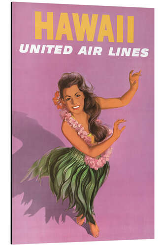 Aluminium print Hawaii, United Air Lines