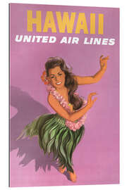 Stampa su plexi-alluminio Hawaii, United Air Lines