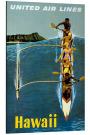 Magnettafel United Air Lines, Hawwaii