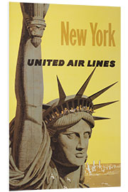 Foam board print United Air Lines, New York