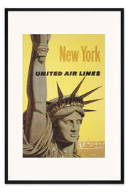 Gerahmter Kunstdruck United Air Lines, New York