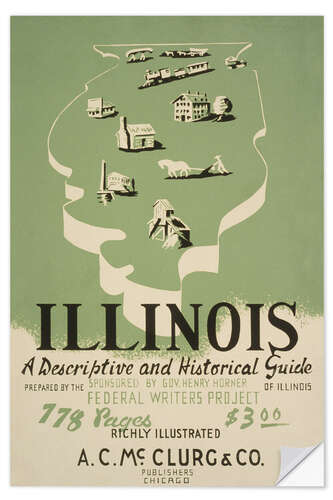 Muursticker Illinois, A Descriptive and Historical Guide