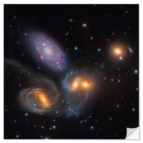 Naklejka na ścianę Stephan's Quintet, Pegasus Constellation