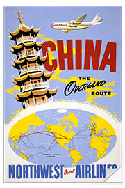 Vinilo para la pared China, the Overland Route