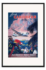 Gerahmter Kunstdruck Caribbean Vintage Travel, 1935