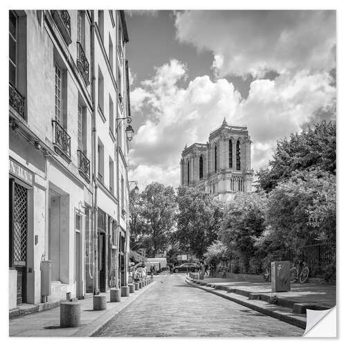 Selvklebende plakat Notre Dame de Paris Cathedral