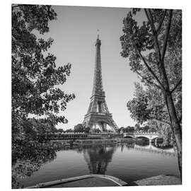 Foam board print Eiffel Tower on the banks of the Seine