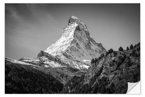 Selvklæbende plakat Summit of the Matterhorn