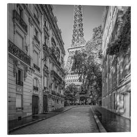 Gallery print Street View With the Eiffel Tower in the Background