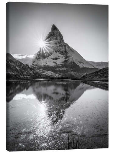 Canvastavla Riffelsee with Matterhorn, Switzerland