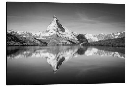 Aluminium print Matterhorn and Stellisee Near Zermatt