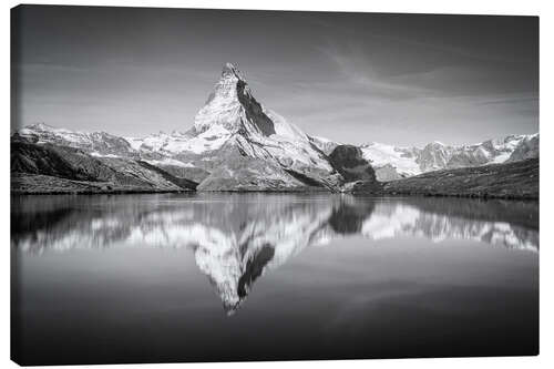 Tableau sur toile Matterhorn and Stellisee Near Zermatt