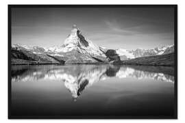 Gerahmter Kunstdruck Matterhorn und Stellisee bei Zermatt