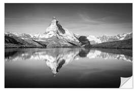 Naklejka na ścianę Matterhorn and Stellisee Near Zermatt