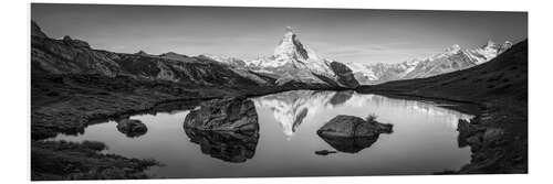 Tableau en PVC Stellisee and Matterhorn Panorama