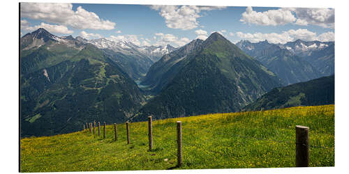 Alumiinitaulu Zillertal, view from Penkenjoch