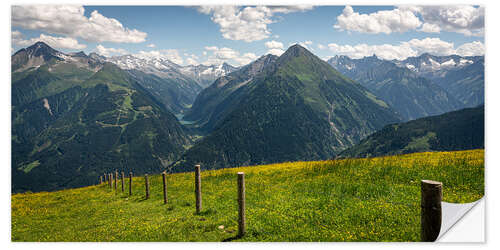 Sticker mural Zillertal, view from Penkenjoch