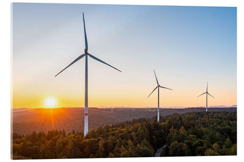 Cuadro de metacrilato Aerial view of wind farm, Germany