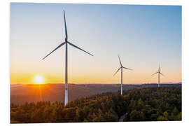 Cuadro de PVC Aerial view of wind farm, Germany