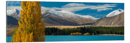Tableau en plexi-alu Fall Scene on Lake Tekapo on the South Island of New Zealand