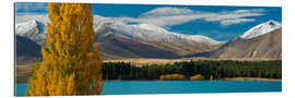 Tableau en plexi-alu Fall Scene on Lake Tekapo on the South Island of New Zealand