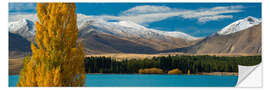 Wandsticker Herbstszene am Lake Tekapo auf der Südinsel Neuseelands