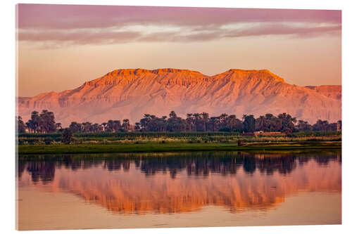 Acrylglasbild Blick nach Westen auf das Tal der Könige in Luxor, Ägypten